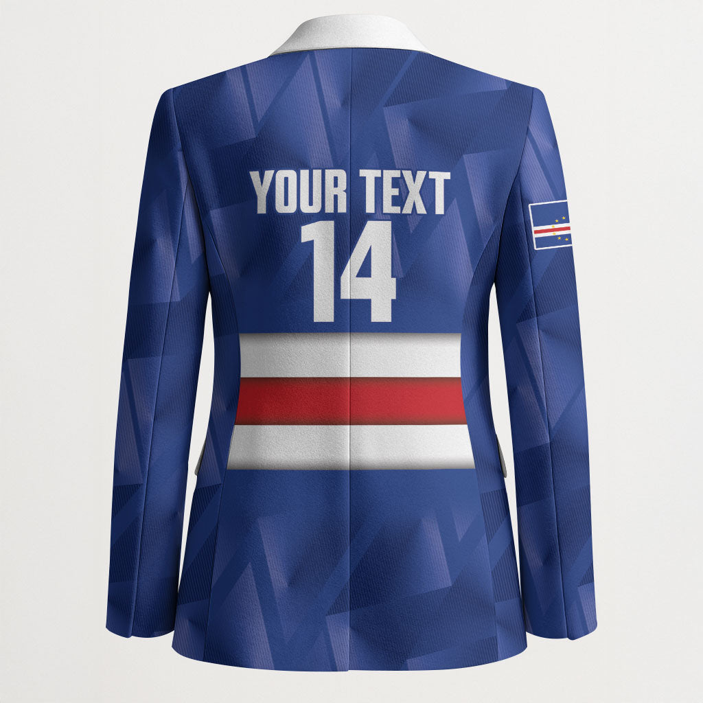 Cabo Verde Football 2026 Custom Blazer Forca Tubaroes Azuis