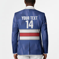 Cabo Verde Football 2026 Custom Blazer Forca Tubaroes Azuis