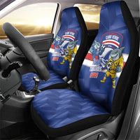 Cabo Verde Football 2026 Car Seat Cover Forca Tubaroes Azuis