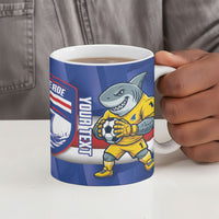 Cabo Verde Football 2026 Custom Ceramic Mug Forca Tubaroes Azuis