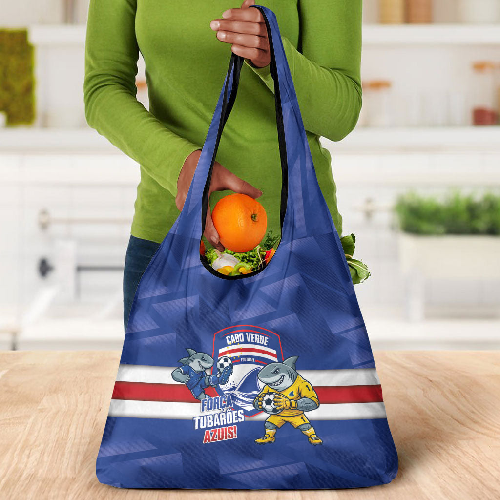 Cabo Verde Football 2026 Grocery Bag Forca Tubaroes Azuis