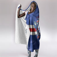 Cabo Verde Football 2026 Hooded Blanket Forca Tubaroes Azuis