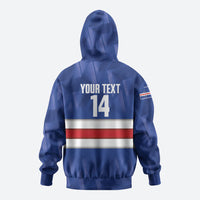 Cabo Verde Football 2026 Custom Hoodie Forca Tubaroes Azuis