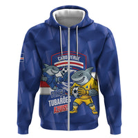 Cabo Verde Football 2026 Custom Hoodie Forca Tubaroes Azuis