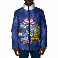 Cabo Verde Football 2026 Custom Padded Jacket Forca Tubaroes Azuis