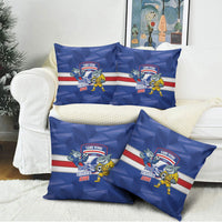 Cabo Verde Football 2026 Pillow Cover Forca Tubaroes Azuis