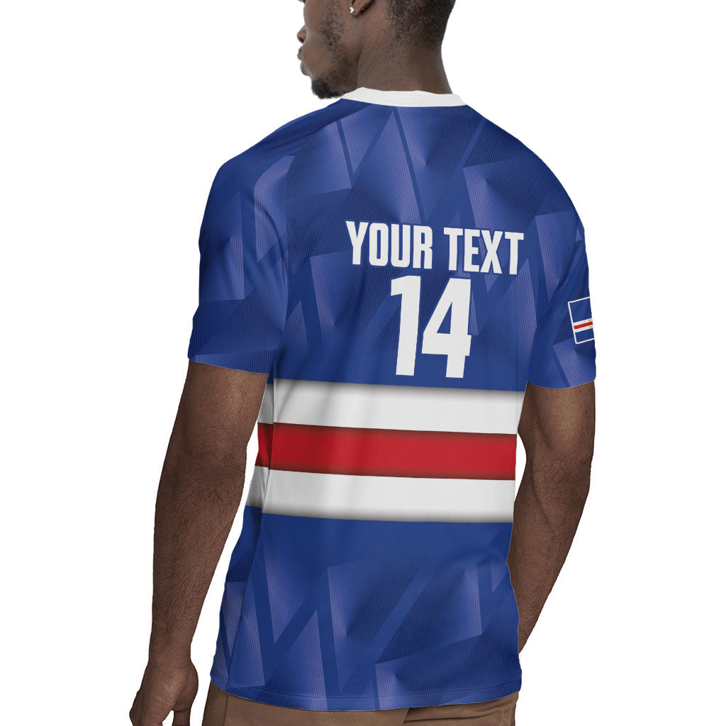 Cabo Verde Football 2026 Custom Rugby Jersey Forca Tubaroes Azuis