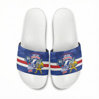 Cabo Verde Football 2026 Slide Sandals Forca Tubaroes Azuis