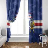 Cabo Verde Football 2026 Window Curtain Forca Tubaroes Azuis