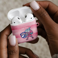 Cabo Verde Football 2026 Custom AirPods Case Tubaroes Azuis Goalkeeper Pink Jersey