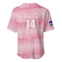 Cabo Verde Football 2026 Custom Baseball Jersey Tubaroes Azuis Goalkeeper Pink Jersey