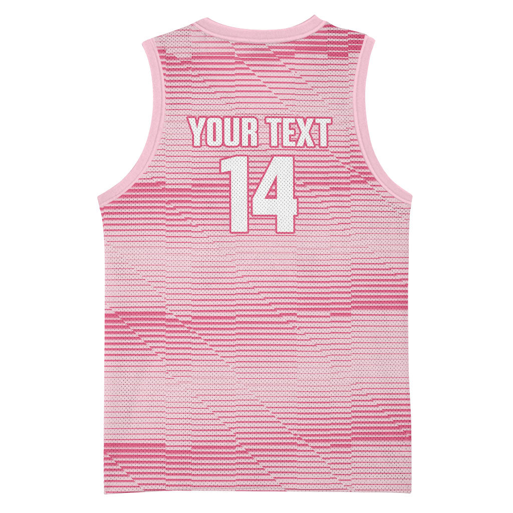 Cabo Verde Football 2026 Custom Basketball Jersey Tubaroes Azuis Goalkeeper Pink Jersey