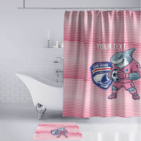 Cabo Verde Football 2026 Custom Bathroom Set Tubaroes Azuis Goalkeeper Pink Jersey