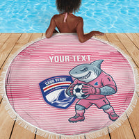 Cabo Verde Football 2026 Custom Beach Blanket Tubaroes Azuis Goalkeeper Pink Jersey