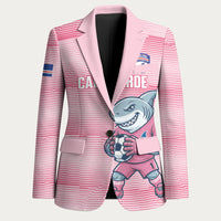 Cabo Verde Football 2026 Custom Blazer Tubaroes Azuis Goalkeeper Pink Jersey
