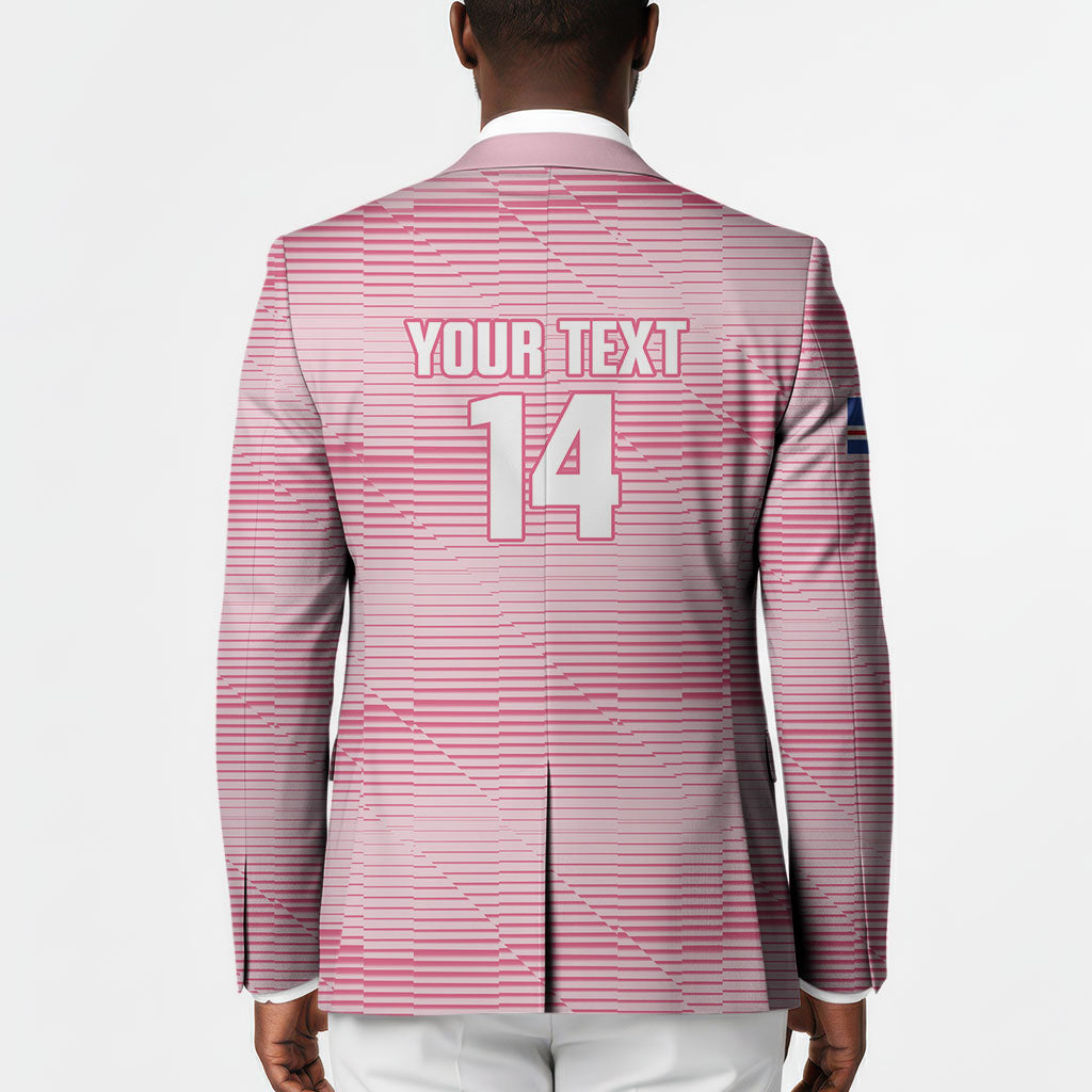 Cabo Verde Football 2026 Custom Blazer Tubaroes Azuis Goalkeeper Pink Jersey