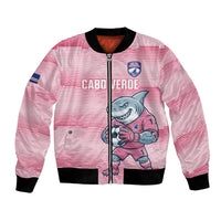 Cabo Verde Football 2026 Custom Bomber Jacket Tubaroes Azuis Goalkeeper Pink Jersey
