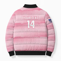 Cabo Verde Football 2026 Custom Bomber Puffer Jacket Tubaroes Azuis Goalkeeper Pink Jersey