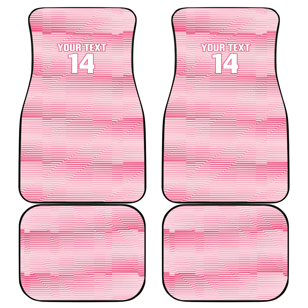 Cabo Verde Football 2026 Custom Car Mats Tubaroes Azuis Goalkeeper Pink Jersey