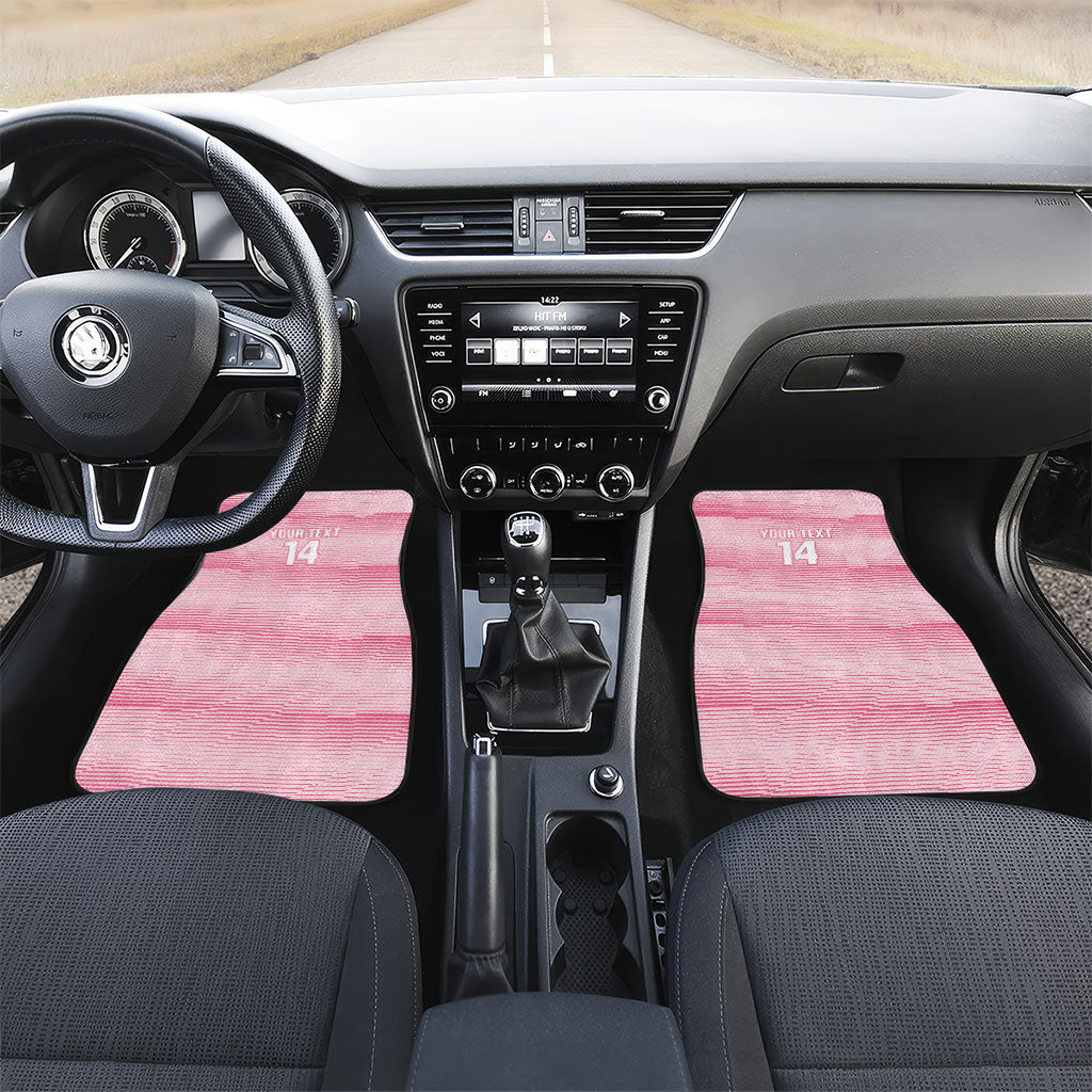 Cabo Verde Football 2026 Custom Car Mats Tubaroes Azuis Goalkeeper Pink Jersey