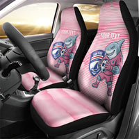 Cabo Verde Football 2026 Custom Car Seat Cover Tubaroes Azuis Goalkeeper Pink Jersey