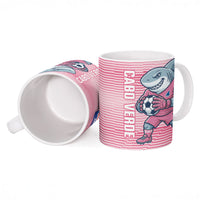 Cabo Verde Football 2026 Custom Ceramic Mug Tubaroes Azuis Goalkeeper Pink Jersey