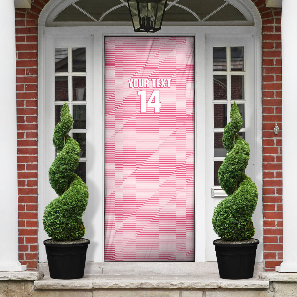 Cabo Verde Football 2026 Custom Door Cover Tubaroes Azuis Goalkeeper Pink Jersey