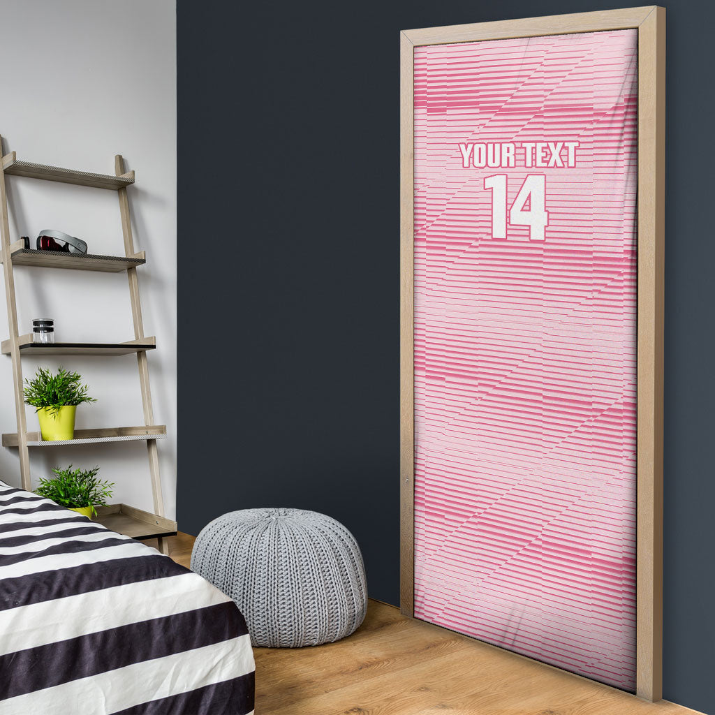 Cabo Verde Football 2026 Custom Door Cover Tubaroes Azuis Goalkeeper Pink Jersey