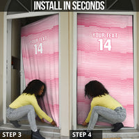 Cabo Verde Football 2026 Custom Door Cover Tubaroes Azuis Goalkeeper Pink Jersey