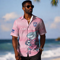 Cabo Verde Football 2026 Custom Hawaiian Shirt Tubaroes Azuis Goalkeeper Pink Jersey