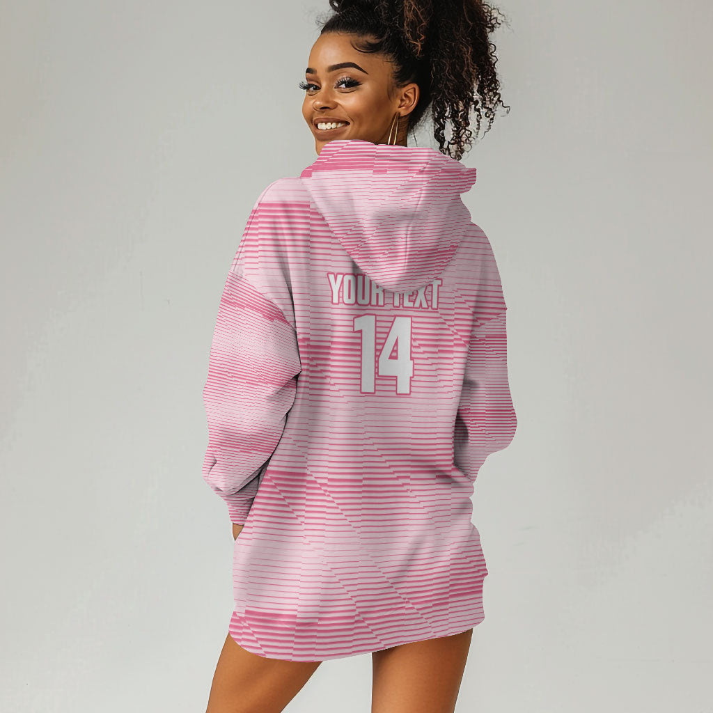 Cabo Verde Football 2026 Custom Hoodie Dress Tubaroes Azuis Goalkeeper Pink Jersey