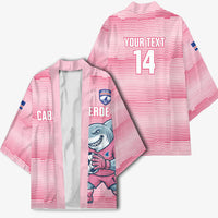 Cabo Verde Football 2026 Custom Kimono Tubaroes Azuis Goalkeeper Pink Jersey