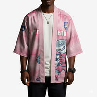 Cabo Verde Football 2026 Custom Kimono Tubaroes Azuis Goalkeeper Pink Jersey