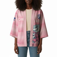 Cabo Verde Football 2026 Custom Kimono Tubaroes Azuis Goalkeeper Pink Jersey