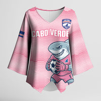 Cabo Verde Football 2026 Custom Kimono Sleeve Blouse Tubaroes Azuis Goalkeeper Pink Jersey