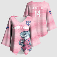 Cabo Verde Football 2026 Custom Kimono Sleeve Blouse Tubaroes Azuis Goalkeeper Pink Jersey