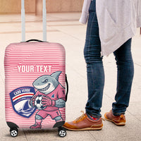 Cabo Verde Football 2026 Custom Luggage Cover Tubaroes Azuis Goalkeeper Pink Jersey