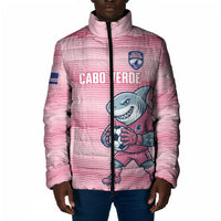 Cabo Verde Football 2026 Custom Padded Jacket Tubaroes Azuis Goalkeeper Pink Jersey