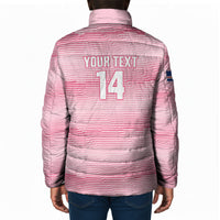 Cabo Verde Football 2026 Custom Padded Jacket Tubaroes Azuis Goalkeeper Pink Jersey
