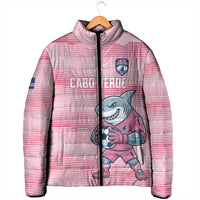Cabo Verde Football 2026 Custom Padded Jacket Tubaroes Azuis Goalkeeper Pink Jersey