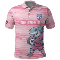Cabo Verde Football 2026 Custom Polo Shirt Tubaroes Azuis Goalkeeper Pink Jersey
