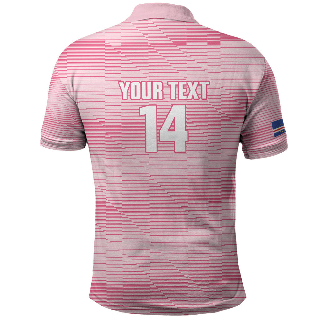 Cabo Verde Football 2026 Custom Polo Shirt Tubaroes Azuis Goalkeeper Pink Jersey