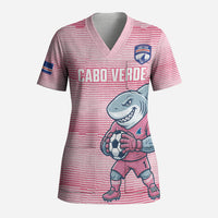 Cabo Verde Football 2026 Custom Scrub Top Tubaroes Azuis Goalkeeper Pink Jersey