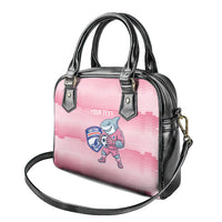 Cabo Verde Football 2026 Custom Shoulder Handbag Tubaroes Azuis Goalkeeper Pink Jersey