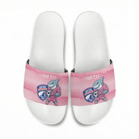 Cabo Verde Football 2026 Custom Slide Sandals Tubaroes Azuis Goalkeeper Pink Jersey