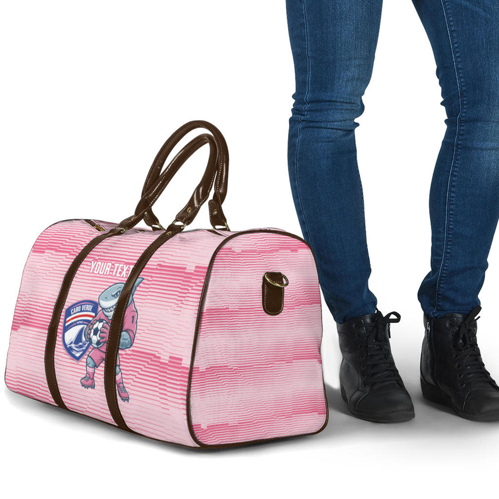 Cabo Verde Football 2026 Custom Travel Bag Tubaroes Azuis Goalkeeper Pink Jersey