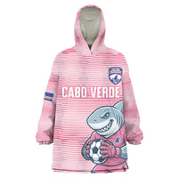 Cabo Verde Football 2026 Custom Wearable Blanket Hoodie Tubaroes Azuis Goalkeeper Pink Jersey