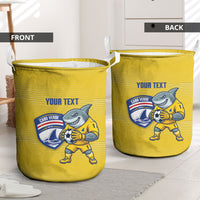 Cabo Verde Football 2026 Custom Laundry Basket Tubaroes Azuis Goalkeeper Yellow Jersey