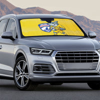 Cabo Verde Football 2026 Custom Auto Sun Shade Tubaroes Azuis Goalkeeper Yellow Jersey