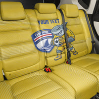 Cabo Verde Football 2026 Custom Back Car Seat Cover Tubaroes Azuis Goalkeeper Yellow Jersey